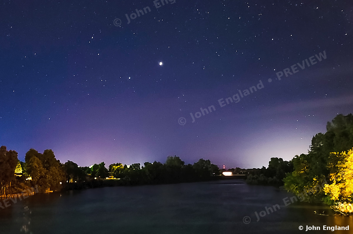 Stars over the Sacramento River – Stars over the Sacramento River at South Bonnyview Rd, Redding, CA, May 22, 2020.