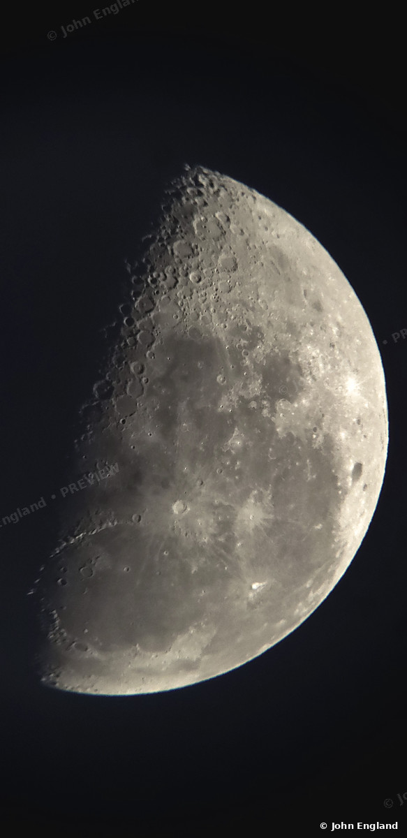 Gibbous Moon Close-Up – Gibbous moon with crater detail along the terminator, Jan 5, 2021.