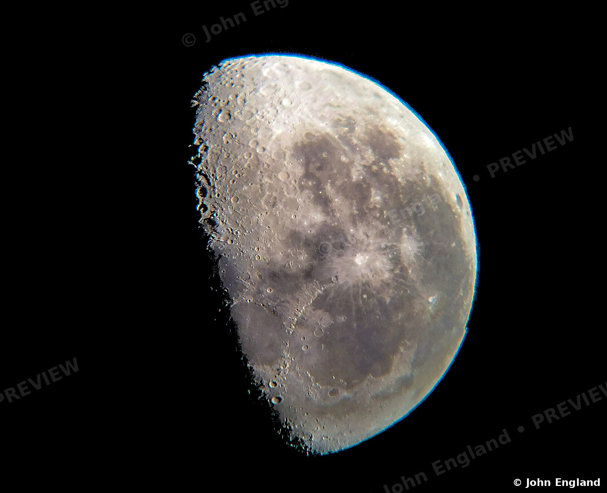 Waxing Gibbous – Waxing gibbous moon with crater detail, Jun 14, 2020.