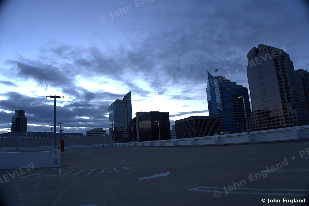 Sacramento Skyline from Rooftop – Sacramento skyline from a rooftop.