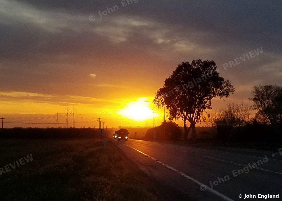 Country Road Sunrise – Sunrise over a country road, Northern California, Oct 2019.