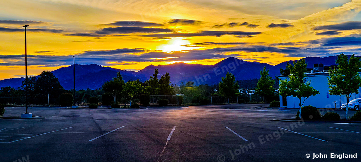 Mountain Sunset from North Redding – Sunset over mountains from north Redding, CA, Jun 9, 2020.