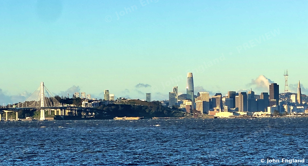 Bay City Skyline Across the Water – City skyline across the bay.