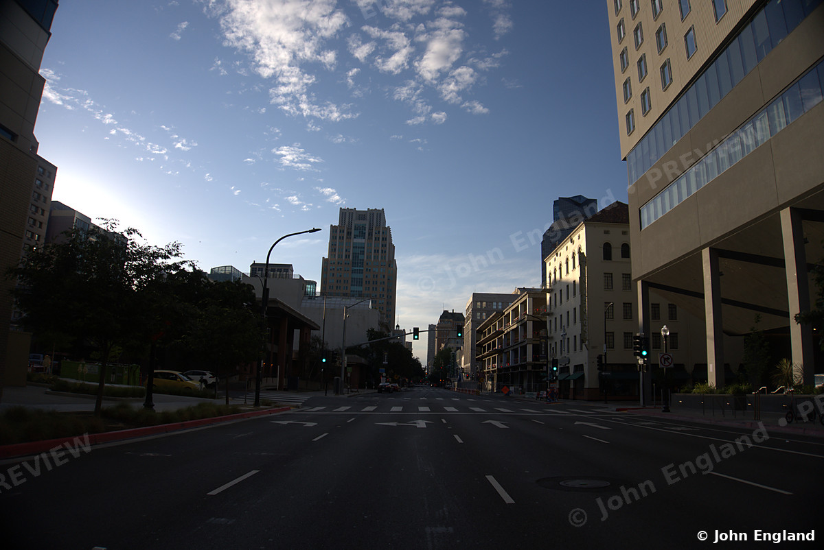 Downtown Street Morning – Morning on a downtown Sacramento street, 2021.