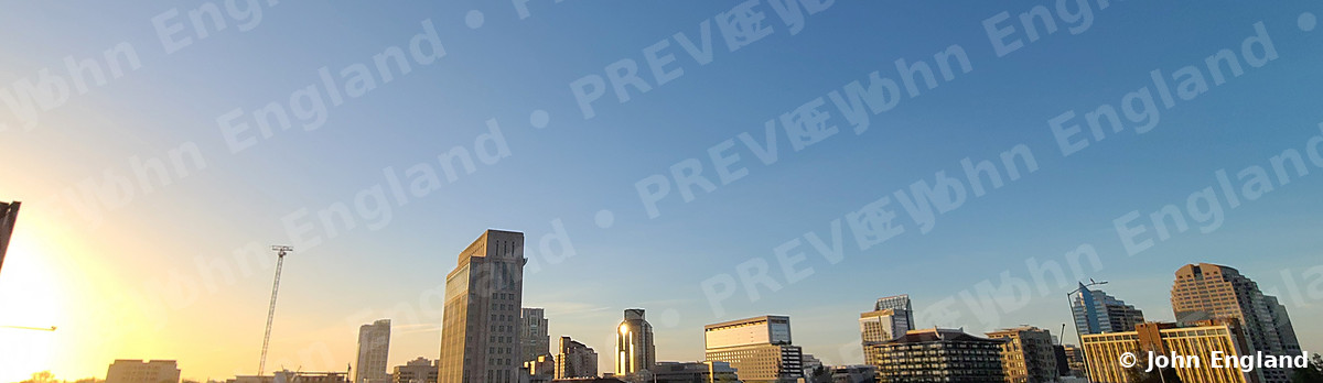 Sacramento Skyline at Sunset – Downtown Sacramento skyline at golden hour, Apr 12, 2021.