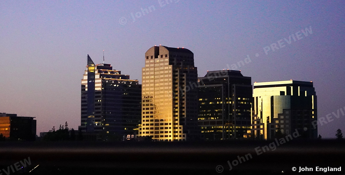 Sacramento Towers at Dusk – Downtown Sacramento towers at dusk, Sacramento, California.