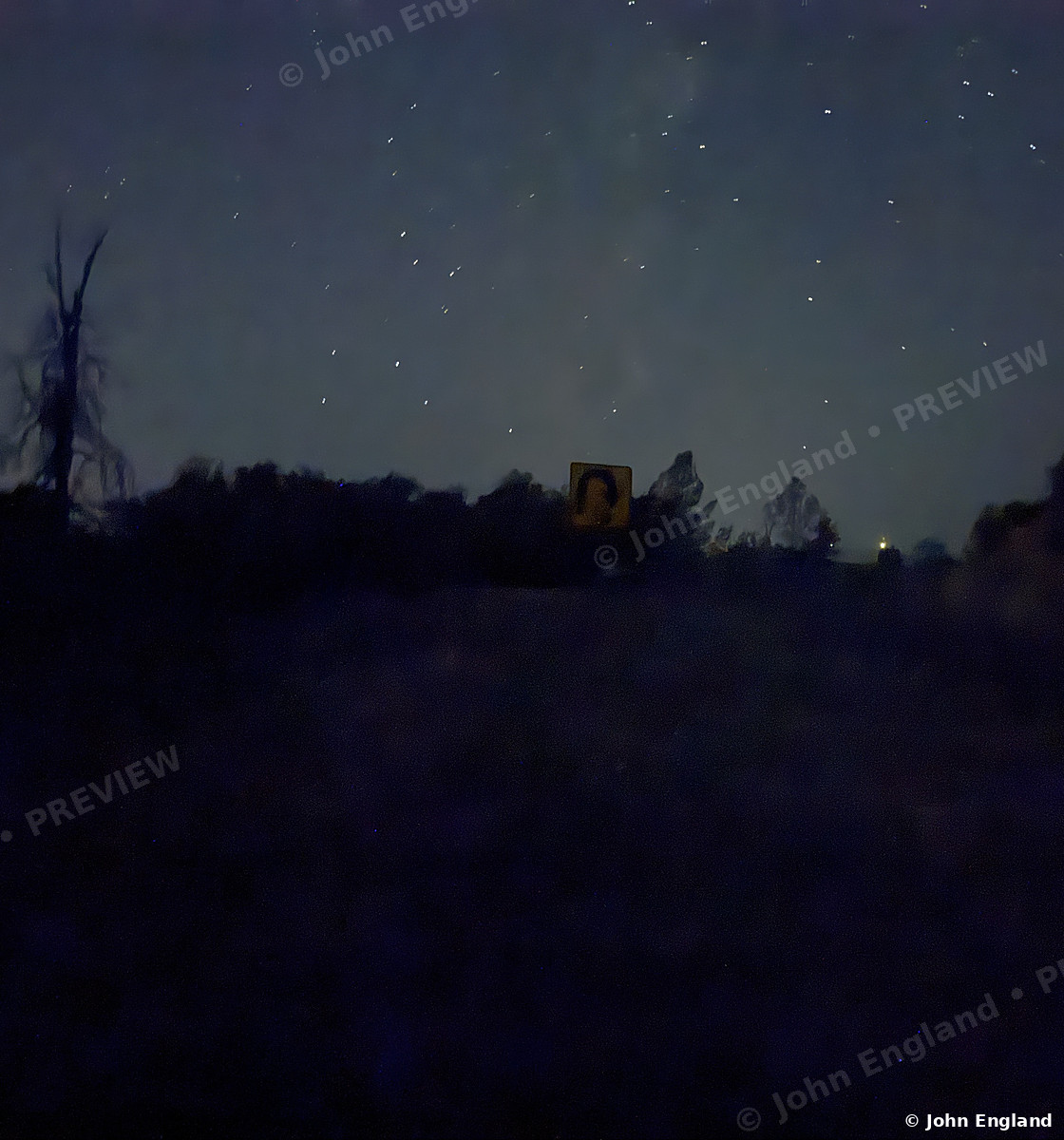 Night Sky Over the Ridge, Shasta Lake – Night sky over the ridge, Shasta Lake area, CA. Aug 13, 2026. John England.