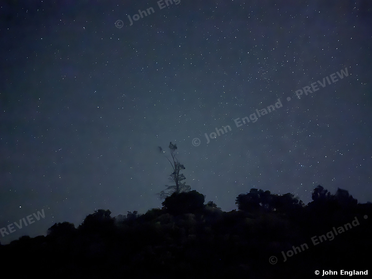 Stars Over Shasta Lake Ridge – Stars over a ridge in the Shasta Lake area, CA. Jun 3, 2025. John England.