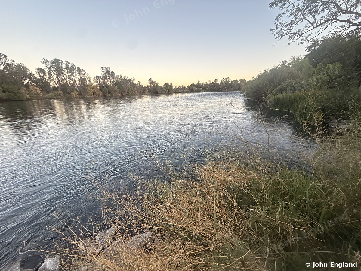 Sacramento River at Evening, Redding – The Sacramento River at evening, Redding, CA. Aug 30, 2026. John England.