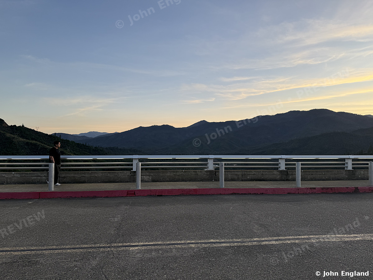 Shasta Dam Dusk Over the Lake – Dusk over Shasta Lake from Shasta Dam, CA. May 26, 2025. John England.
