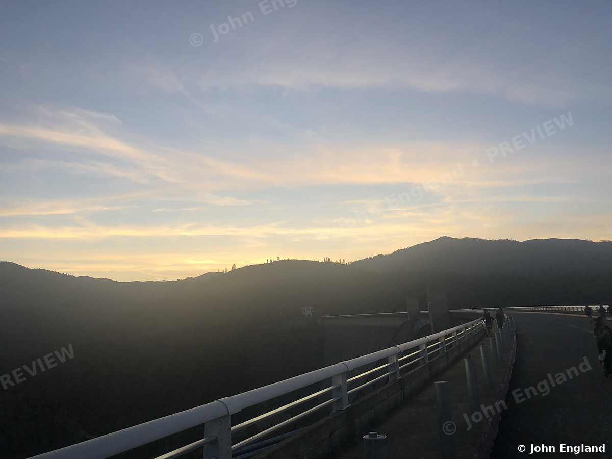 Shasta Dam Road at Dusk – The Shasta Dam road at dusk, CA. May 26, 2025. John England.