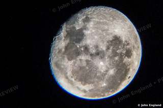 Full Moon Craters and Rays – Full moon with crater and ray detail. Dec 2020. John England.