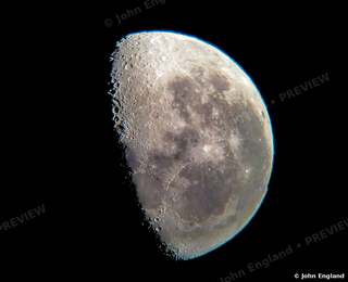 Waxing Gibbous – Waxing gibbous moon with crater detail, Jun 14, 2020.