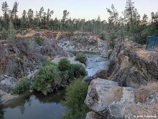 Clear Creek Gorge at Dawn – Rocky creek gorge at dawn along Clear Creek Road, Shasta County, CA.