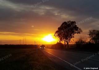 Country Road Sunrise – Sunrise over a country road, Northern California, Oct 2019.