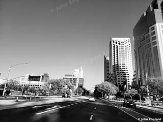 Capitol Mall in Black and White – B&W Capitol Mall looking east, Sacramento, CA, Sep 8, 2021.