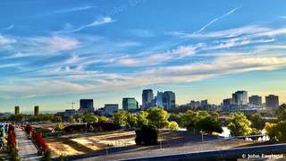 Riverfront Skyline – Sacramento skyline over the riverfront, Sacramento, California.